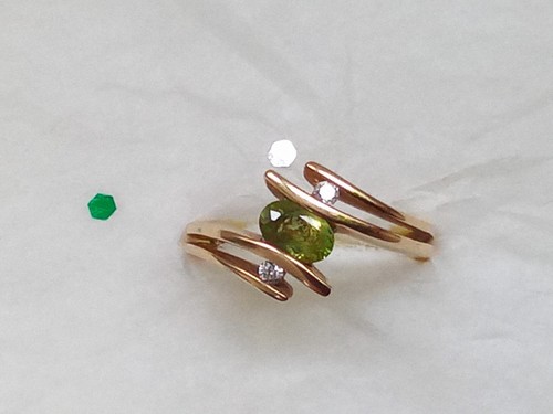 Modernist 9ct gold marquise - 9ct,