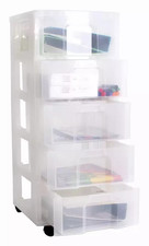 5 Drawer Plastic Storage Tower