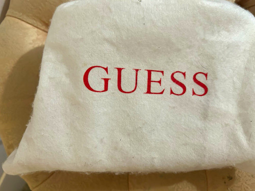 Guess small white faux leather - white,