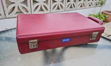 Cool Vintage Retro Red Vinyl Decca 70s Cassette Case holds 32 Tapes