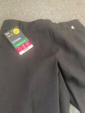 girls black school trousers generous fit age 10 new