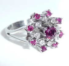 Ring 585 White Gold 0.75 ct.  Rubies 0.25ct Diamonds Size: 63 / 19.1mm Changeable