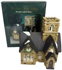 Heartland Valley Village Christmas Church Porcelain Lighted Building O'Well Box