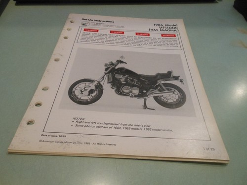Nos oem honda - honda, 1986