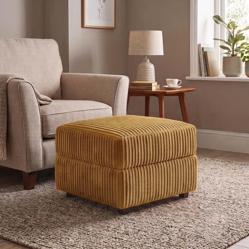 Luxor cord footstool pouffe - luxor,