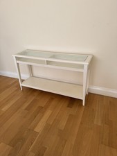IKEA LIATORP Console Table - White / Glass Top / IKEA Console Table