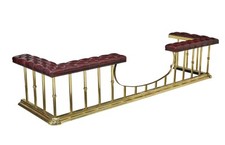 LARGE BRASS AND LEATHER