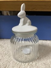 White Rabbit Glass Storage Jar