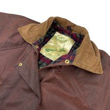 Backhouse Barbour Stockman Men’s Waxed Cotton Trench Coat Brown • Medium