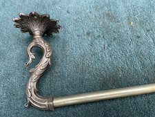 610mm Vintage old antique French Brass door Curtain pole Towel Clothes rail  E7