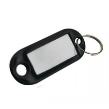 PLASTIC KEY TAGS KEYRING ID LABEL FOB CHOOSE YOUR OWN COLOUR