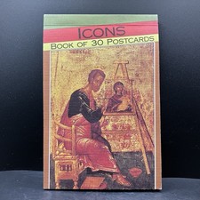 Vintage 1990 Magna Books Icons Book of 30 Postcards of Greek Orthodox Icons