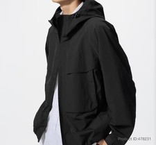 Uniqlo  Windproof  Parka Jacket - Taupe BLACK   -size Uk SMALL