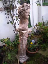 ARCHITECTURAL SALVAGE FRENCH 1950'S BUST OF CAESER ON CORINTHIAN COLUMN, SUPERB