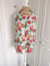 Ladies Floral Linen Shirt Top