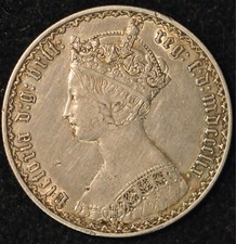 Florin 1859 Victoria Gothic