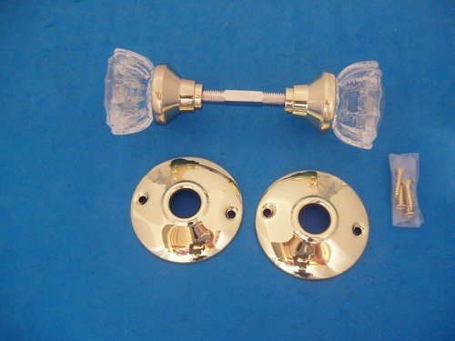Glass door knobs - door, brass