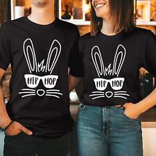 T-SHIRT (1082) Hip Hop Happy Easter Bunny Ears Rabbit Easter Egg Bunnies T Shirt