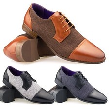 New Mens Leather Lace Up