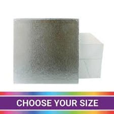 Square Silver Drum Board Cake BOX Set COMBO White Box Round Drum Choose size