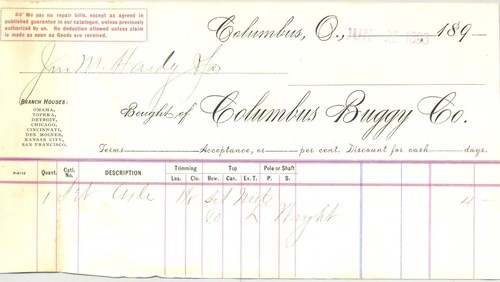 1893 columbus buggy - 1893,
