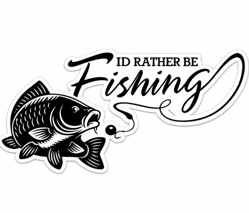 Rather fishing decala - rather, be