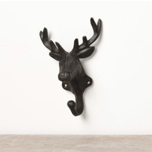 Stag head coat hook - head, iron