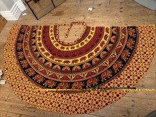 Indian Cotton Batik Wrap Skirt Elephant Design Earthy Colours Free Size