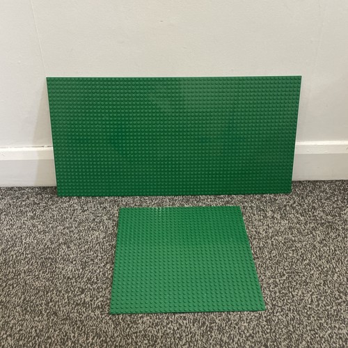Two green lego base - two,
