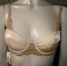 Stunning CHARNOS DU005 Champagne Padded Comfy Bra 34A 75A BNWT New with tag