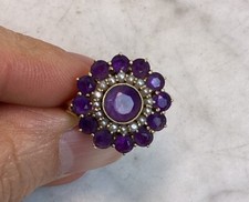 Antique 14K Gold Amethyst Seed