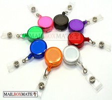 2 BADGE REEL  RETRACTABLE SKI PASS ID CARD HOLDER KEY CHAIN