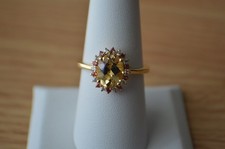2.00ct Premium Heliodor / Multigem Ring 18k YG Plated over Fine Silver Size 8