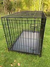 Metal Dog Cage Large. 90cm Long x 60cmx 60cm folding. 