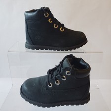 Timberland Boots Shoes Leather Black Toddler UK 7 Great Condition