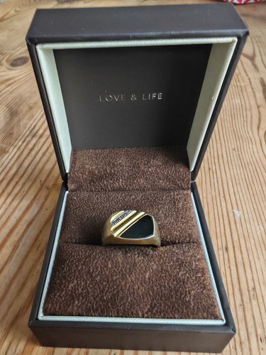 9ct gold diamond and - diamond, onxy