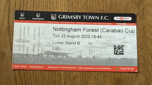 Ticket 2022 grimsby - ticket,