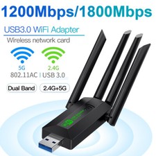 1800Mbps Dual Band 2.4/5G USB WiFi Adapter Wireless Network Wifi Dongle Antennas
