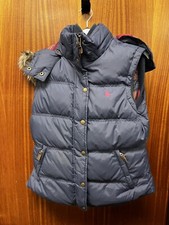 Jack Wills Size 12 Gilet With Hood Bust 38” Length 22” Zip And Poppers To Fasten