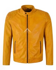 Men's Cafe Racer Biker Leather