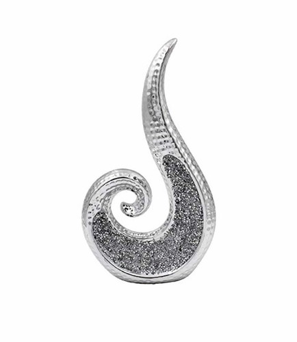 Silver sparkle swirl - silver,