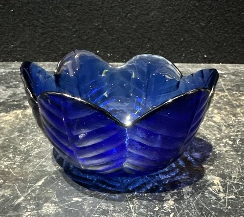 Cobalt blue glass bowl - cobalt,