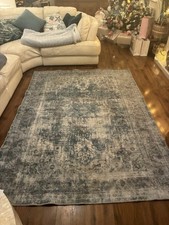 Blue/grey Rug 5 X 8 Ft With Brand New Anti Slip Underlay