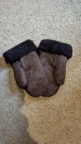 Sheepskin shearling mittens - sheepskin,