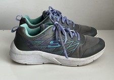 Skechers Microspec Bright Runner Grey Lilac Trainers UK Size 3 