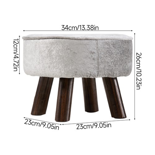 Velvet small foot stool - velvet,