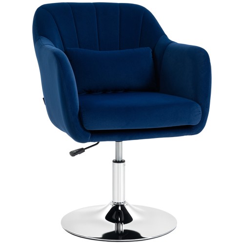 Homcom retro velvet swivel - swivel, tub