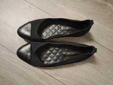 Chanel Classic Black Ballet Flats 37