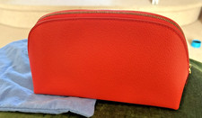 SMYTHSON Orange Leather Cosmetic case in Panama with Dust bag