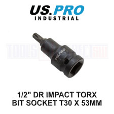 US PRO INDUSTRIAL 1/2" DR Impact Torx Bit Socket T30 X 53MM 1697